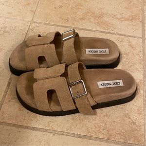 Steve Madden Tan Suede Sandals
